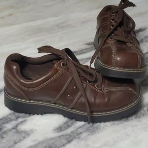 Brown leather shoes